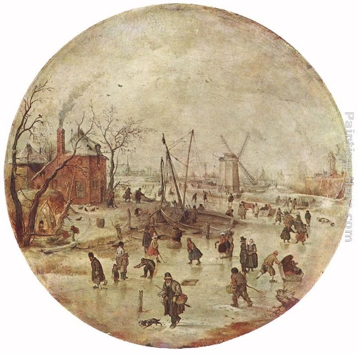 Hendrick Avercamp Winter Landscape with Skaters